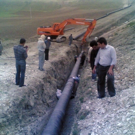 Water pipeline in Ardebil